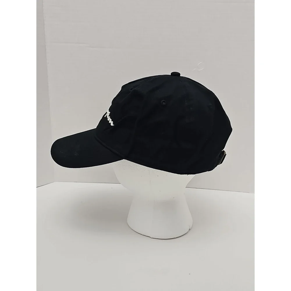 Champion Hat Cap Strap‎ Back Adjustable Spellout Script Logo Baseball Hat Black